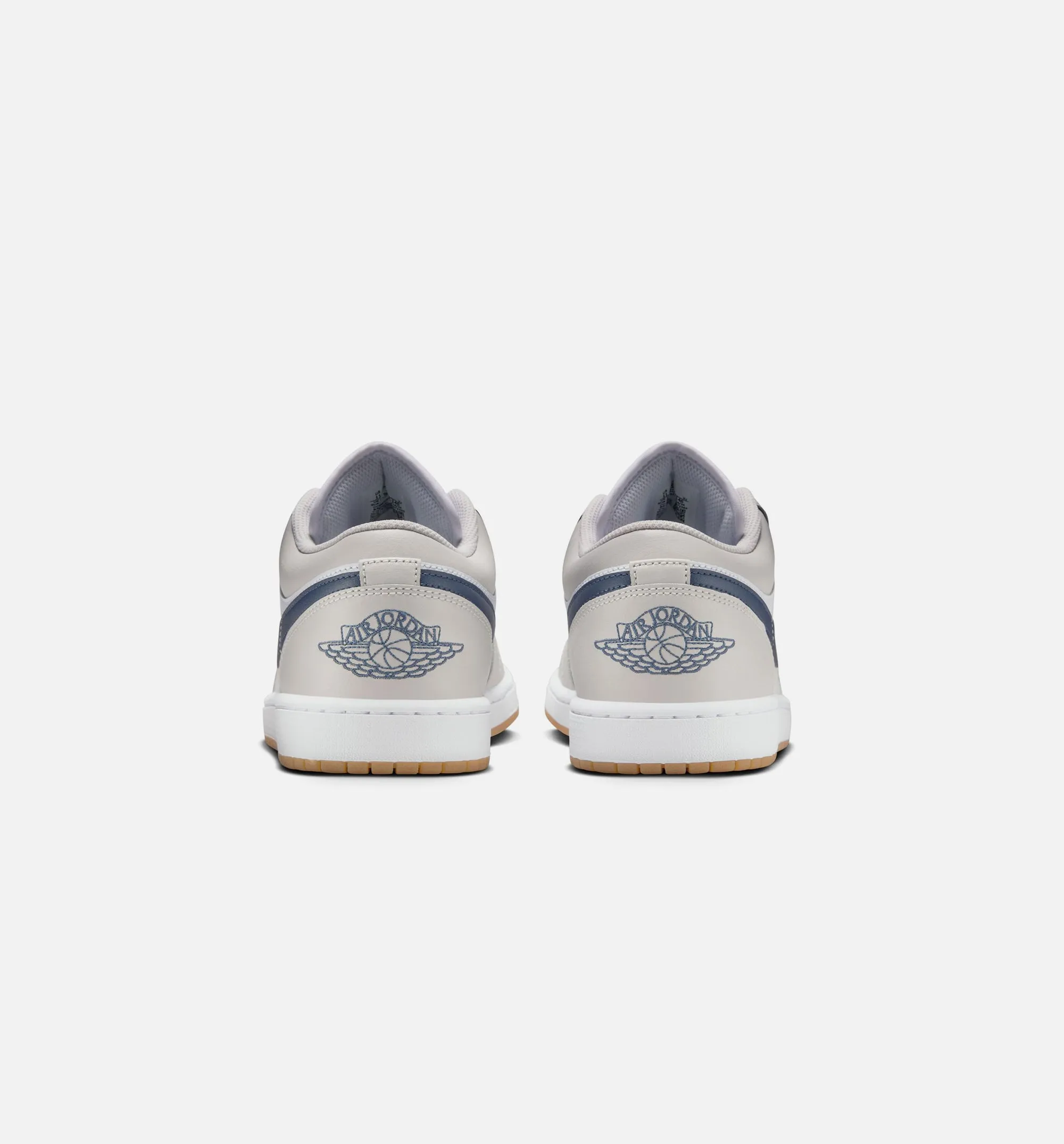 Air Jordan 1 Low Retro Mens Lifestyle Shoe - White/Neutral Grey/Gum Medium Brown/Midnight Navy