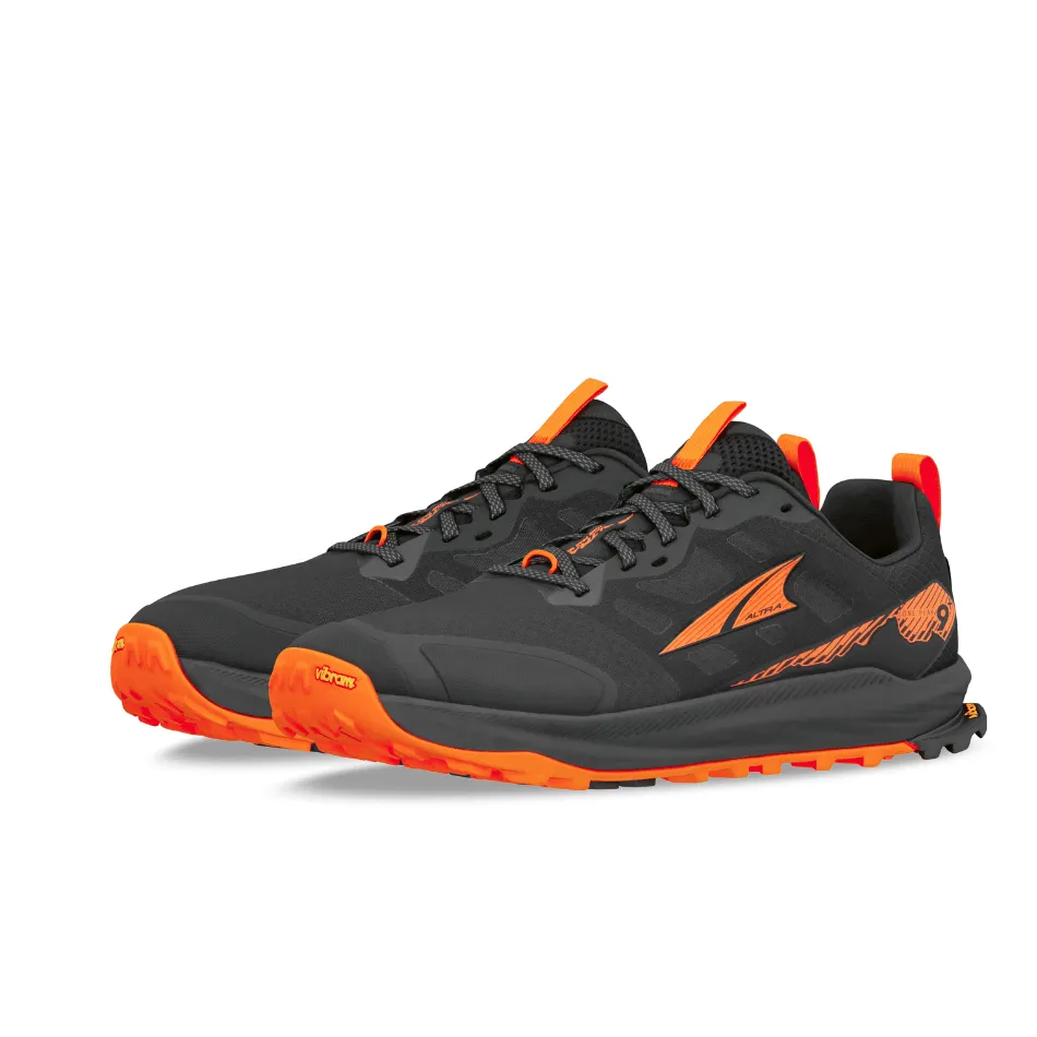 Altra Men's Lone Peak 9   Trail Running Shoes in Black/Orange SS25