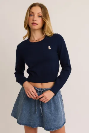 Bear-y Cute Cropped Sweater