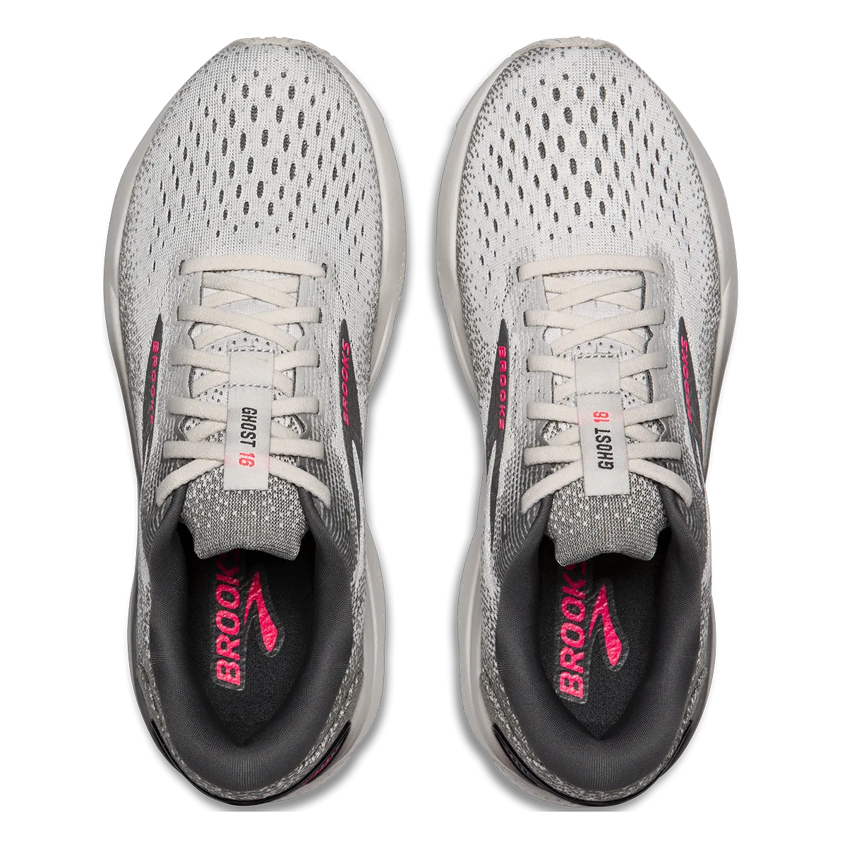 Brooks Ghost 16 - Grey - Gargoyle - Pink
