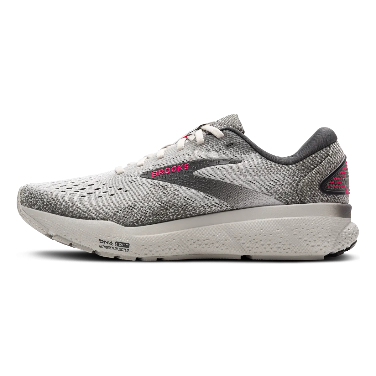 Brooks Ghost 16 - Grey - Gargoyle - Pink
