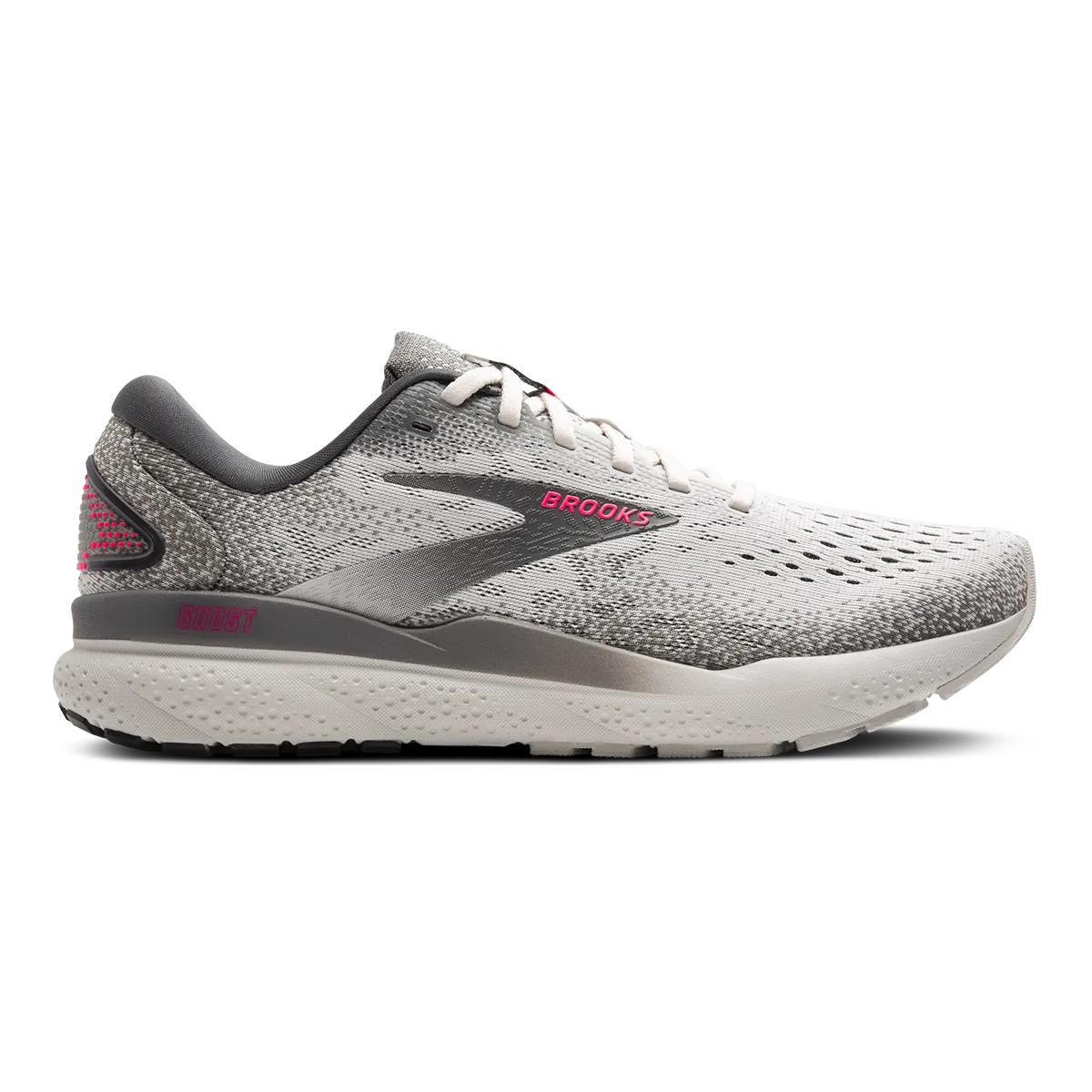 Brooks Ghost 16 - Grey - Gargoyle - Pink