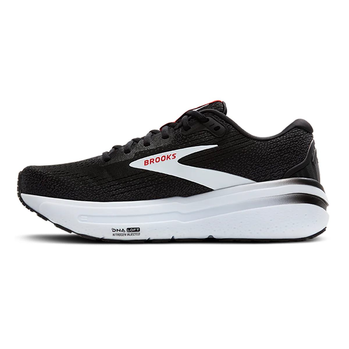 Brooks Ghost Max 2 - Black - White - Fiery Red