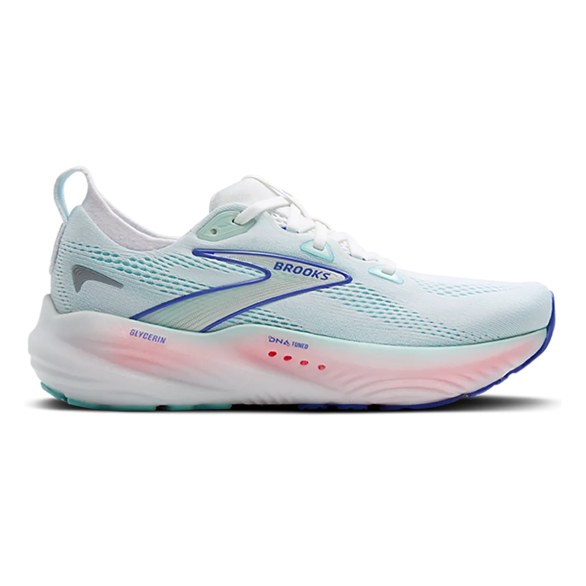 Brooks Glycerin 22 White - Limpet Shell - Amparo Blue