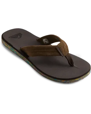 Carver Suede Recycled Flip Flops in Brown