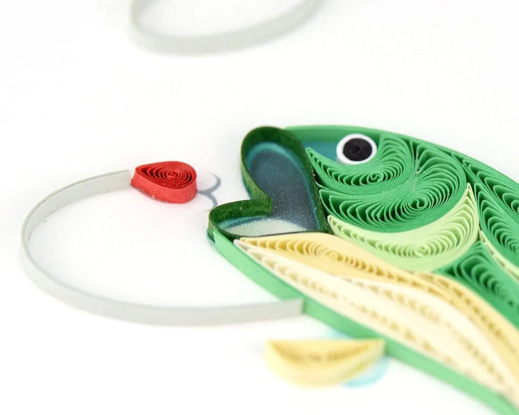 Gone Fishing - Blank Quilling Card