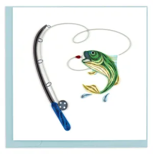 Gone Fishing - Blank Quilling Card