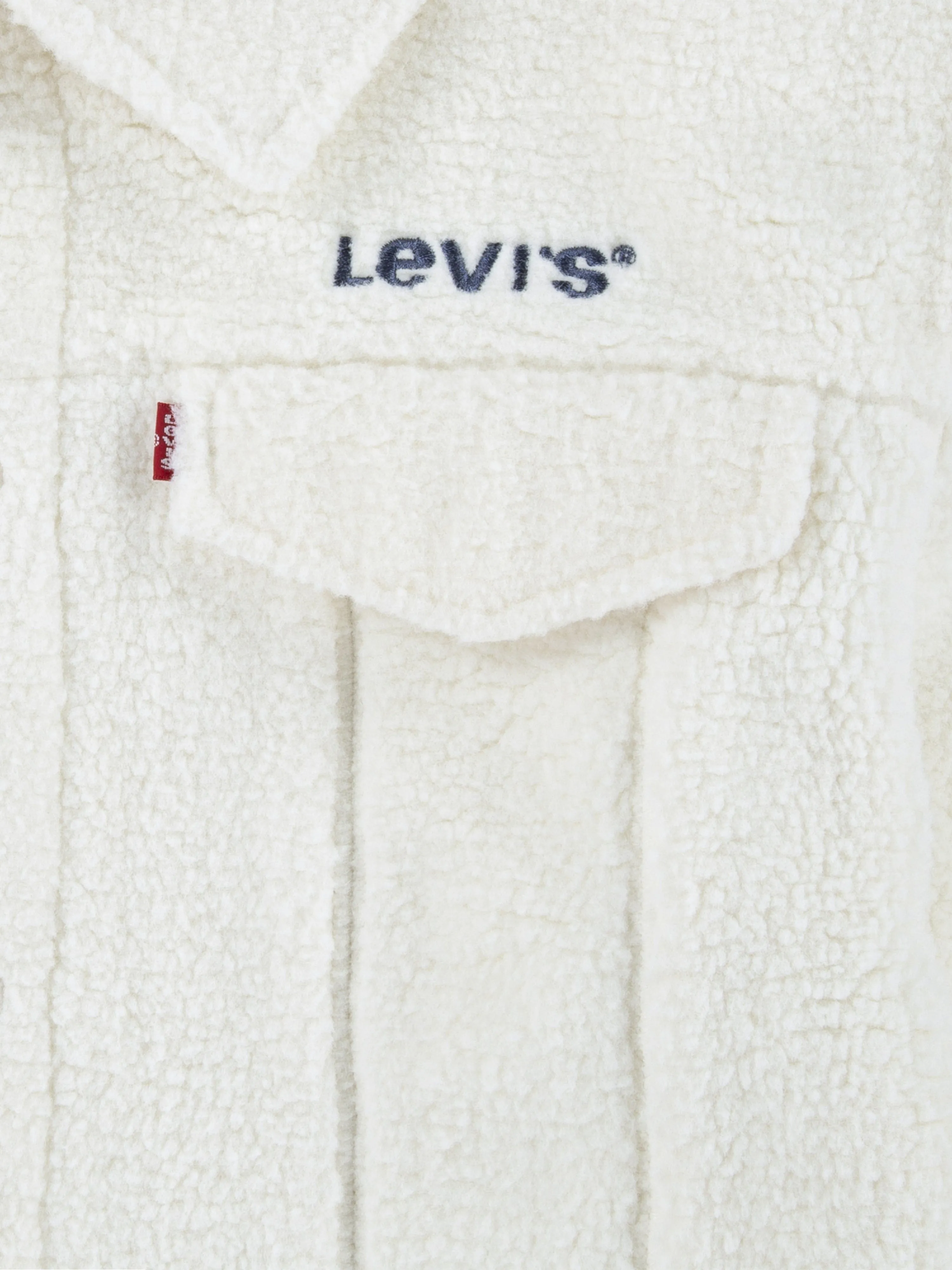 Levi's Girls Boxy Fit Sherpa Trucker Jacket Ivory
