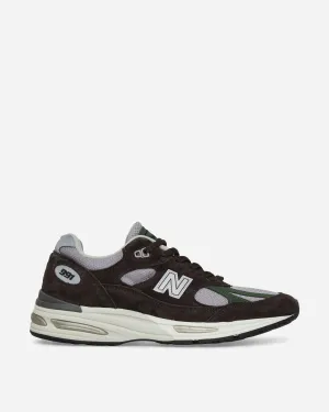 MADE in UK 991v2 Sneakers Licorice / Lavender Grey / Douglas Fir