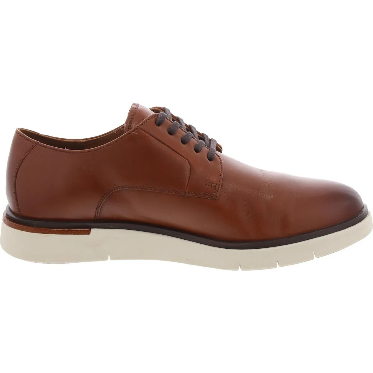 Mens Leather Lace-Up Derby Shoes