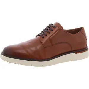 Mens Leather Lace-Up Derby Shoes