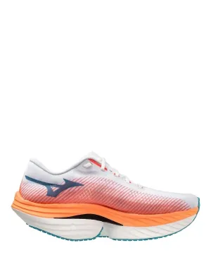Men's Wave Rebellion Pro Racing Running Shoes In White Silver