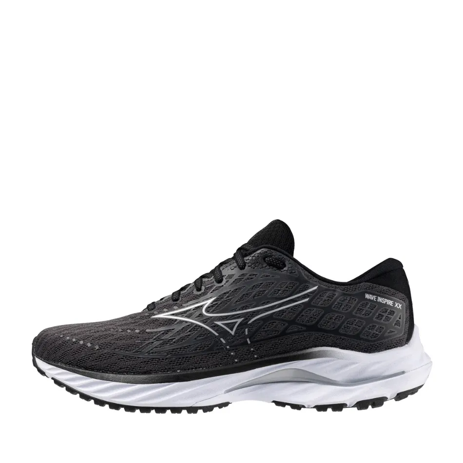 Mizuno Men's Wave Inspire 20 Running Shoes in Ebony/White/Black SS24