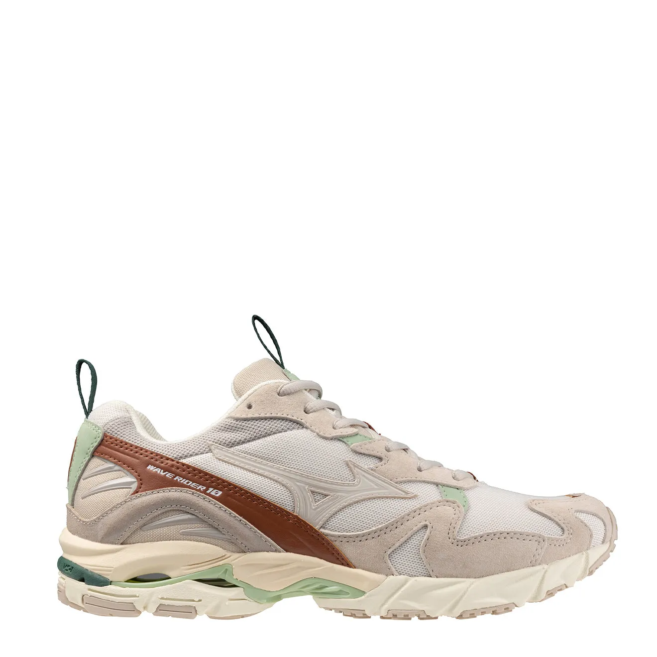 Mizuno Wave Rider 10 Premium Trainers Silver Cloud / White Sand / White Sand