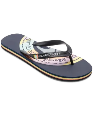 Molokai Art Flip Flops in Blue & Orange