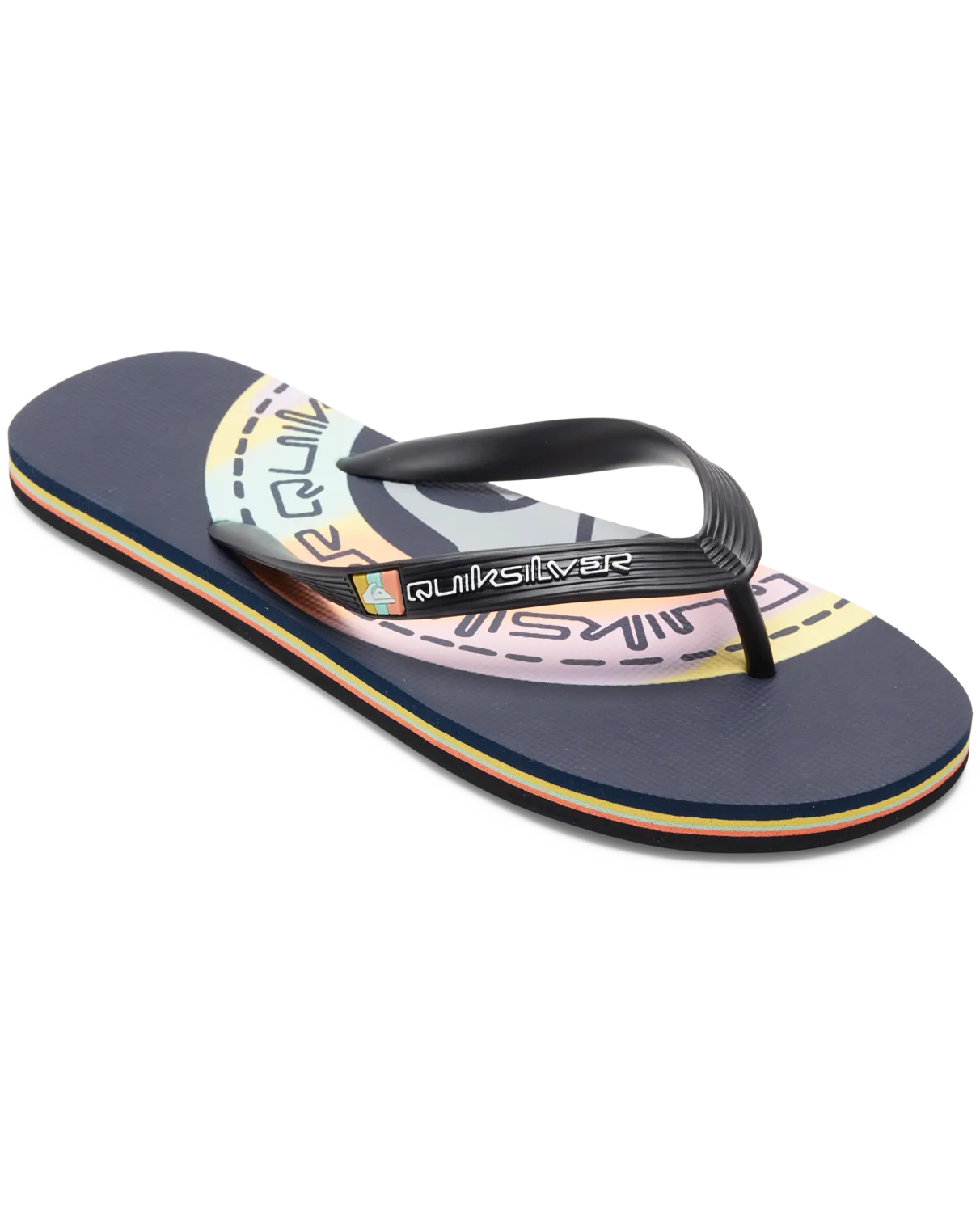 Molokai Art Flip Flops in Blue & Orange