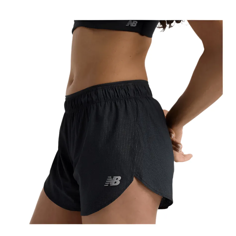 New Balance Women's RC Ultralight 3" Split Short in Black SS25