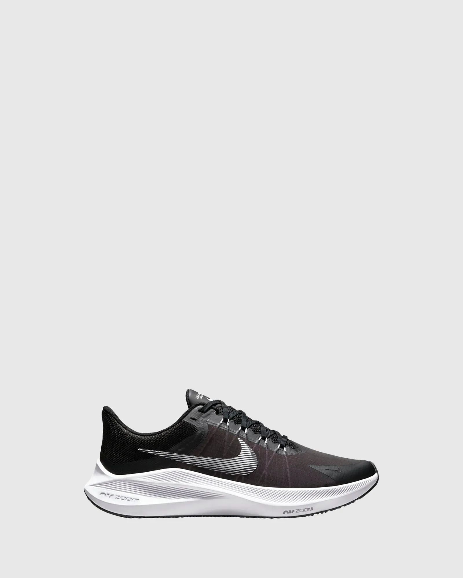 Nike Kids' Shoes Zoom Winflo 8 Adult Black/White/Dk Smoke Grey