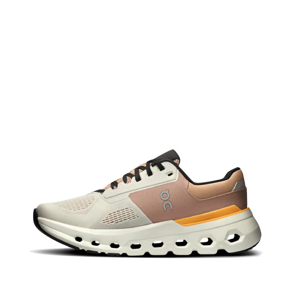 On Women's Cloudrunner 2 Sneaker in Pearl/Tangerine