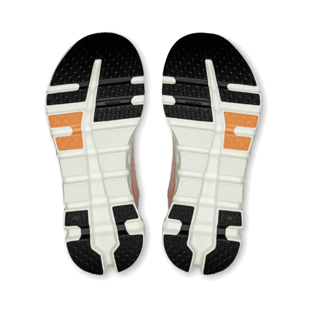 On Women's Cloudrunner 2 Sneaker in Pearl/Tangerine