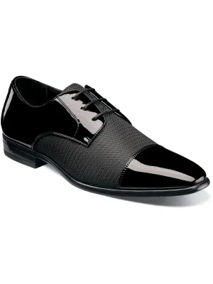 Pharaoh Mens Patent Mixed Media Derby Shoes