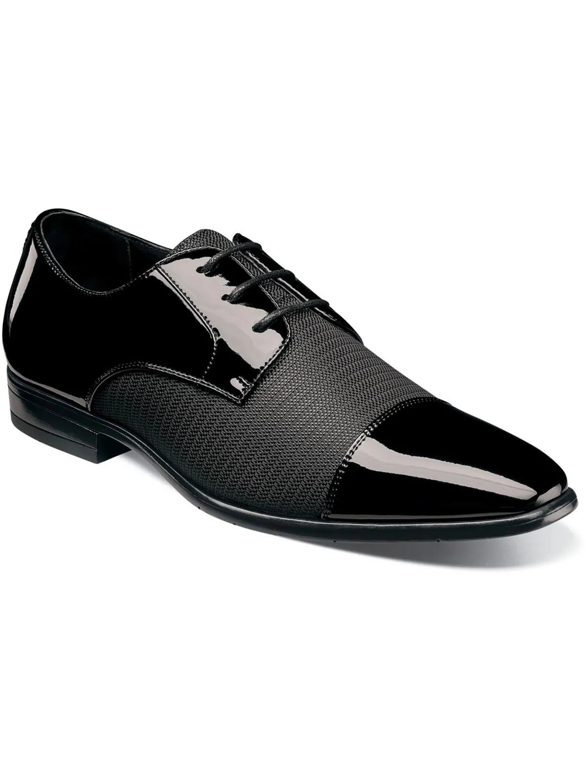 Pharaoh Mens Patent Mixed Media Derby Shoes