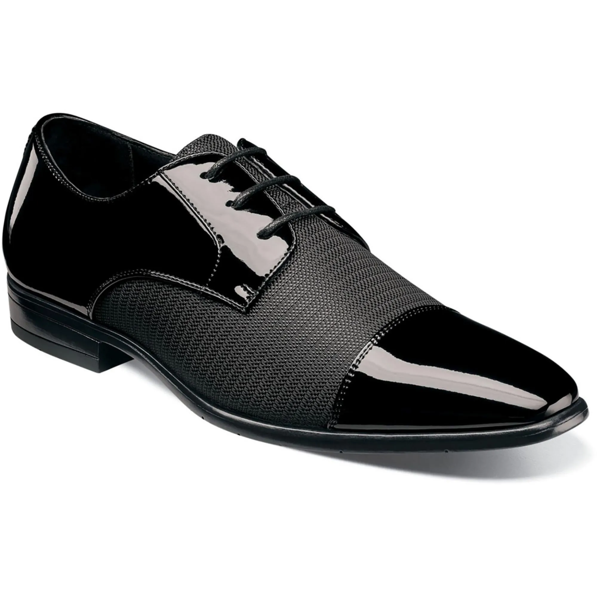 Pharaoh Mens Patent Mixed Media Derby Shoes