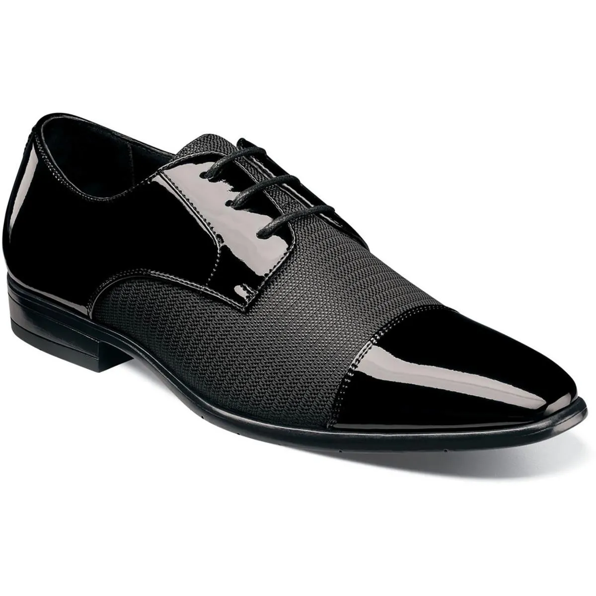 Pharaoh Mens Patent Mixed Media Derby Shoes