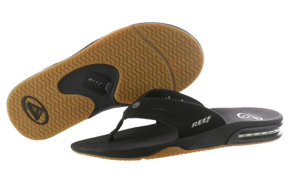Reef Fanning Black Silver BLS Mens Sandals 2026-BLS Bottle Opener Flip Flops