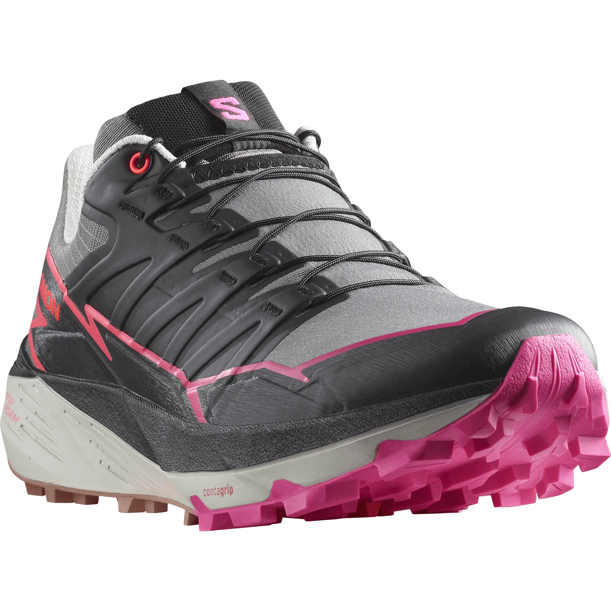 Salomon Women's Thundercross Trail Running Shoes in Plum Kitten/Black/Pink Glo AW23