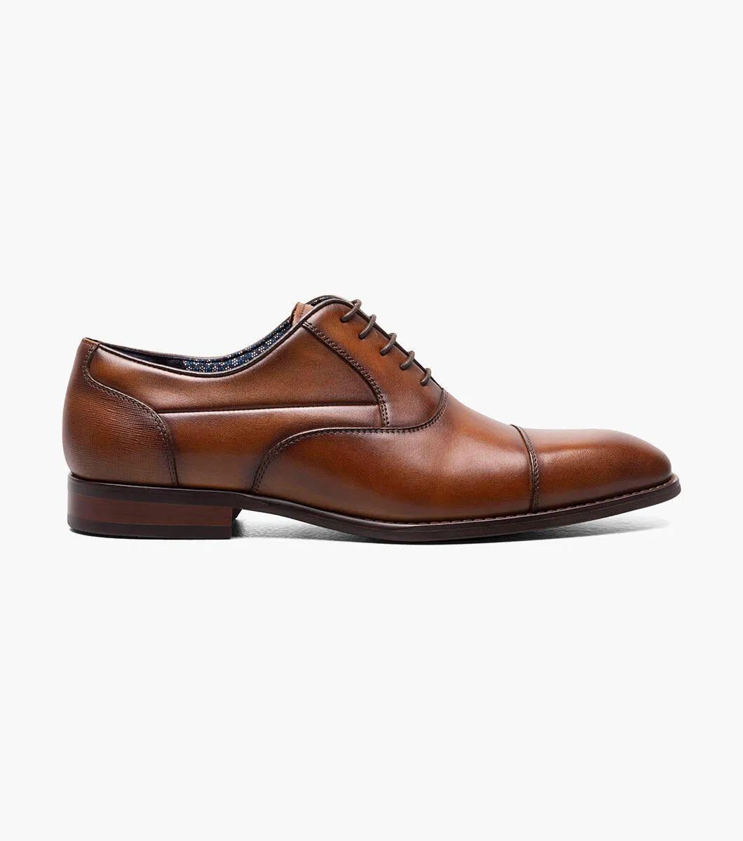 Stacy Adams KALLUM  Cap Toe Oxford Shoes - Cognac