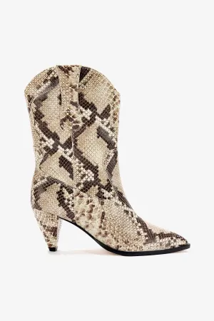 Thelma Boot In Neutral Stamped Leather