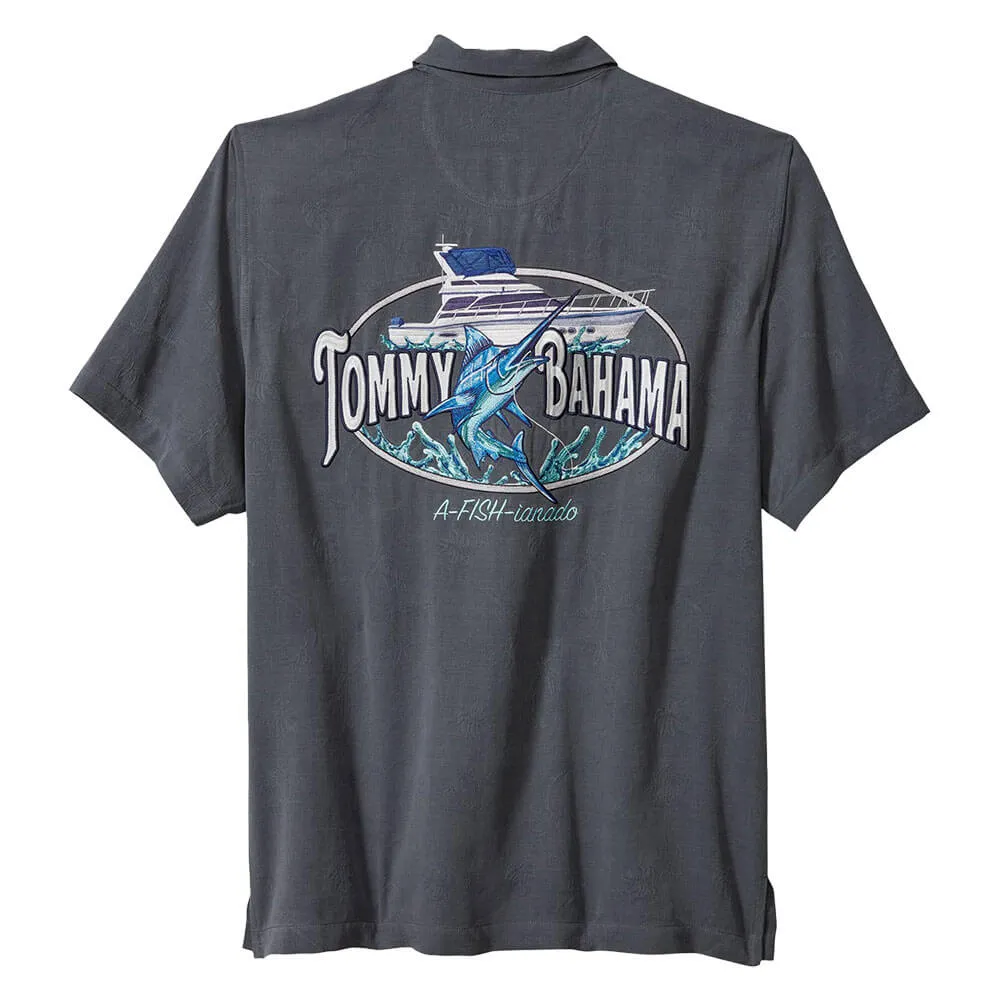 Tommy Bahama A-Fish-Iando Camp Shirt - Dark Sterling Mens Tommy Bahama