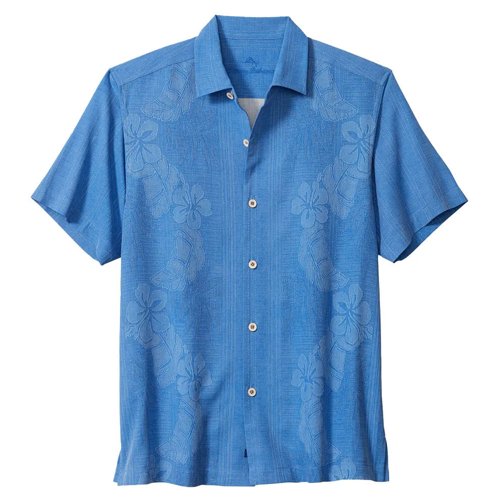 Tommy Bahama Big & Tall Bali Border Camp Shirt - Mountain Bluebell Tommy Bahama Clothing