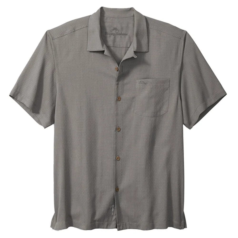 Tommy Bahama Big & Tall Coastal Breeze Check Camp Shirt - Shadow Tommy Bahama Clothing