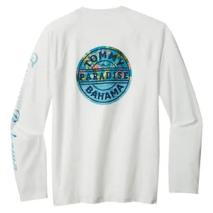 Tommy Bahama Chill Time Lush Hour Crew Long Sleeve T-Shirt - White Tommy Bahama Clothing