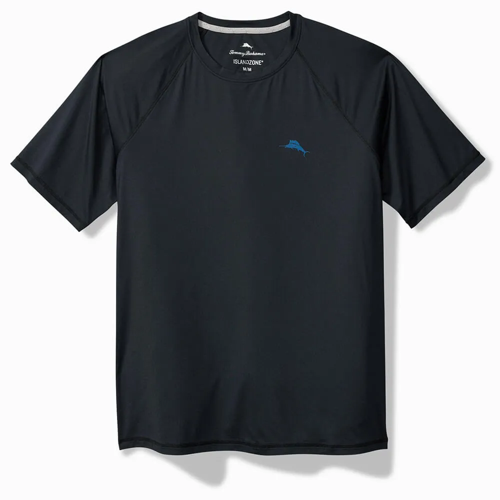 Tommy Bahama Chill Time Surf Crew T-Shirt - Jet Black Mens Tommy Bahama