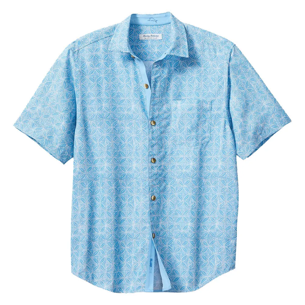 Tommy Bahama Coconut Point Fleur De Geo Camp Shirt - Chambray Blue Mens Tommy Bahama