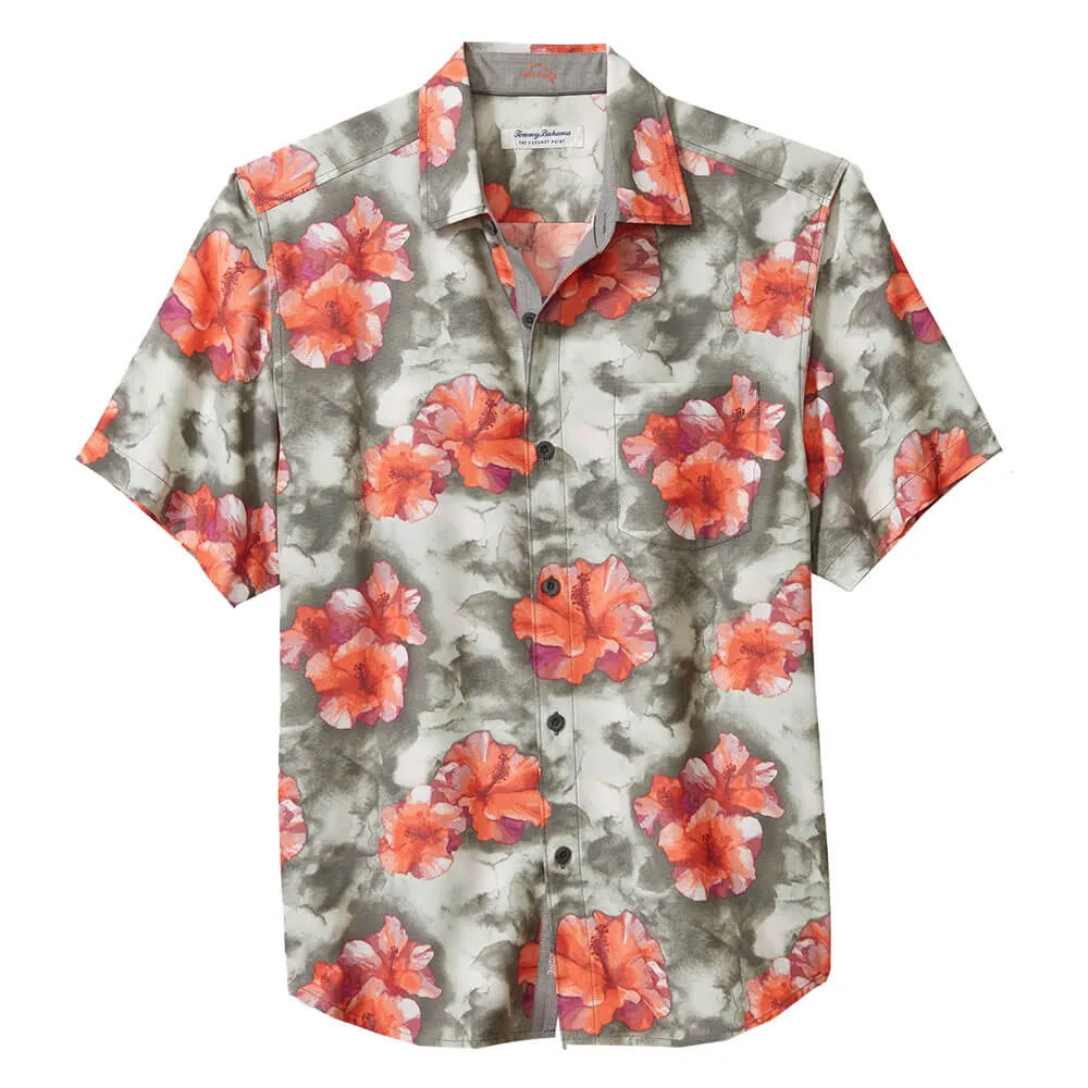 Tommy Bahama Coconut Point Stormy Blues Camp Shirt - Argent Tommy Bahama Clothing
