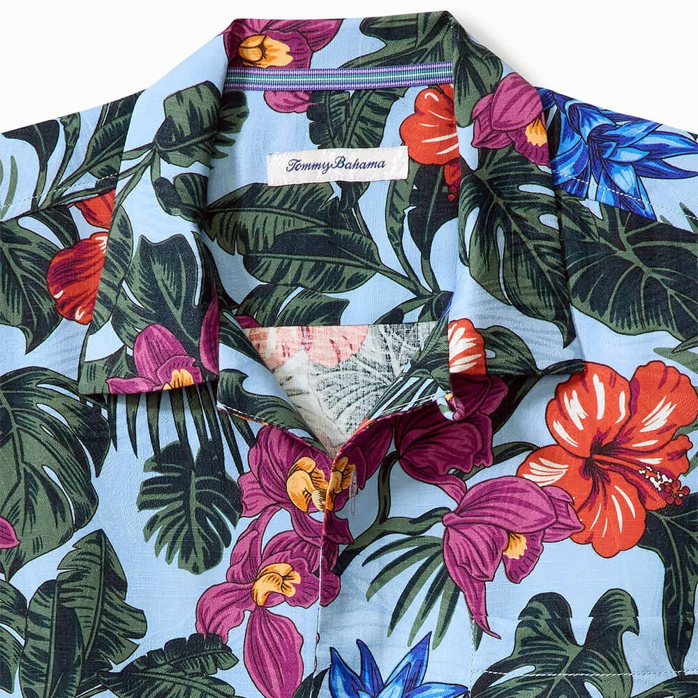 Tommy Bahama Garden Of Hope And Courage Camp Shirt - Aqua Ice Tommy Bahama Clothing