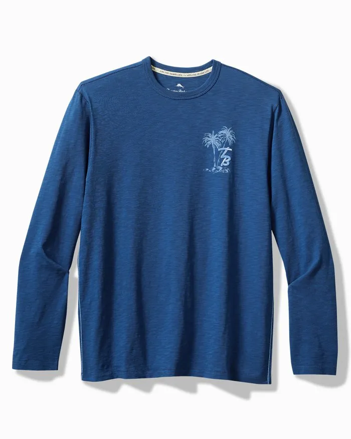 Tommy Bahama High Tide Hangout Lux Long Sleeve T-Shirt - Dark Blue Muse Mens Tommy Bahama