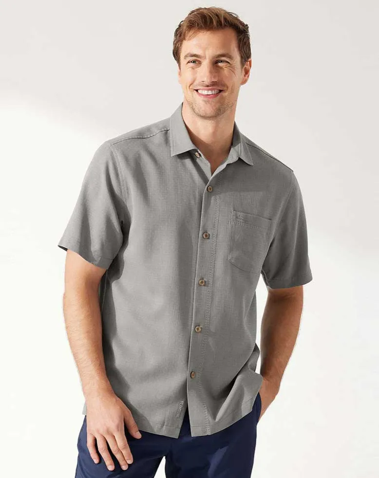Tommy Bahama IslandZone Coastal Breeze Check Camp Shirt - Shadow Mens Tommy Bahama