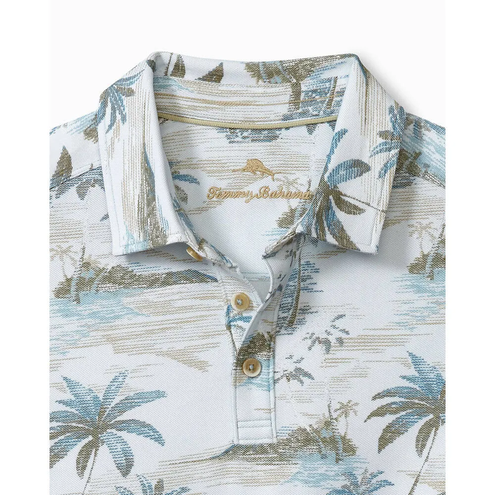Tommy Bahama IslandZone Oceanic Oasis Polo Shirt - Sterling Blue Mens Tommy Bahama