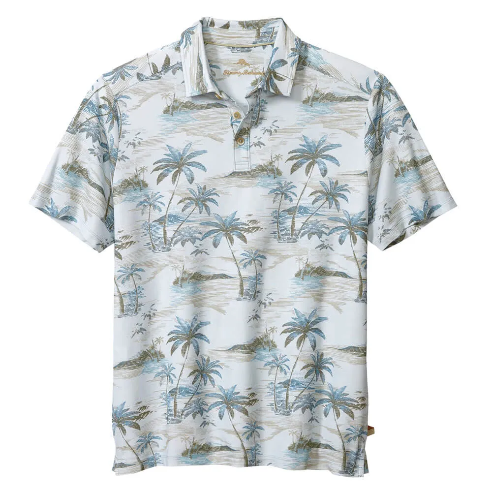 Tommy Bahama IslandZone Oceanic Oasis Polo Shirt - Sterling Blue Mens Tommy Bahama