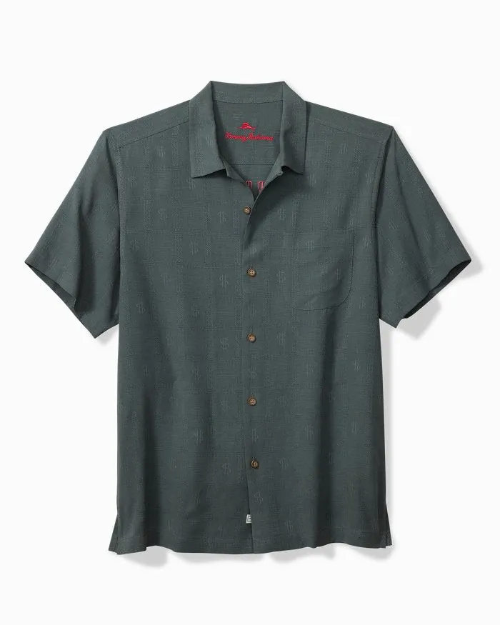 Tommy Bahama Men's Big & Tall King Of The Jungle Embroidered Silk Camp Shirt - Wire Rim Mens Tommy Bahama