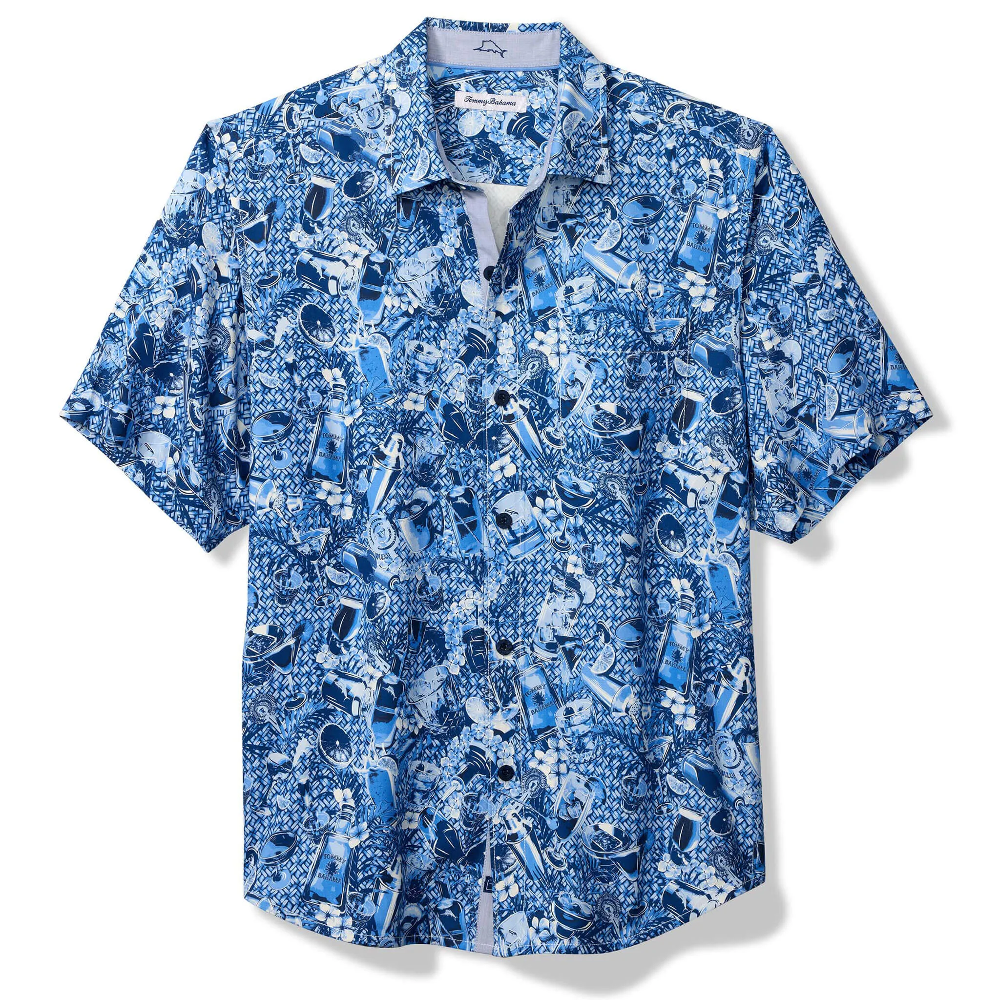 Tommy Bahama Men's Island Mixer Silk Camp Shirt - Mountain Bluebell Mens Tommy Bahama