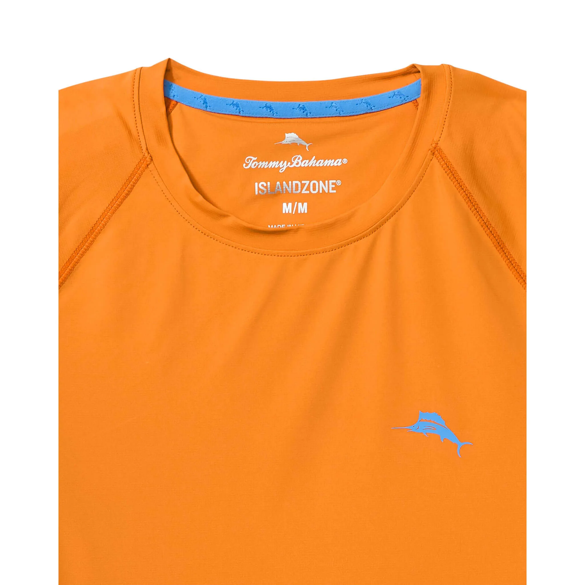 Tommy Bahama Men's IslandZone Chill Time Surf Crew Rash Guard T-Shirt - Lulada Orange Mens Tommy Bahama
