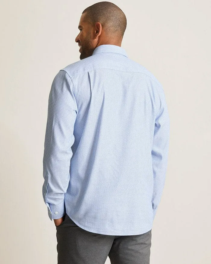Tommy Bahama Men's IslandZone Sarasota Stretch Ventura Coast Sport Shirt - Vacation Blue Mens Tommy Bahama