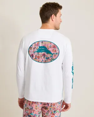 Tommy Bahama Men's Scenic To Believe It Lux Long Sleeve T-Shirt - White Tommy Bahama Clothing