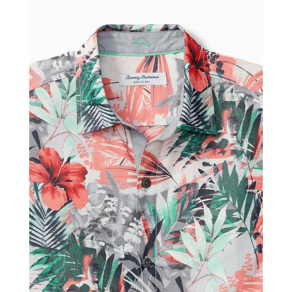 Tommy Bahama Mojito Bay Electric Blooms Camp Shirt - Summer Grey Mens Tommy Bahama